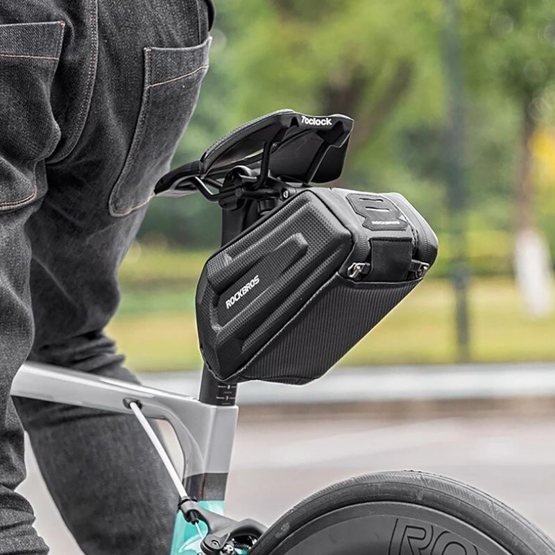 Nyereg alatti kerékpáros táska Rockbros B69 Bike Saddle Bag black 7