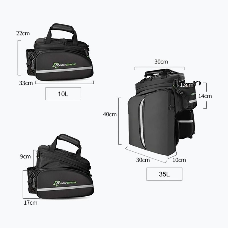 Biciklitáska csomagtartóra Rockbros A6-03BK Bicycle Pannier Bag black 5