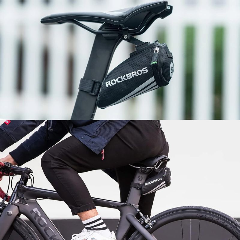 Nyereg alatti kerékpáros táska Rockbros C28BK Bike Saddle Bag black 6