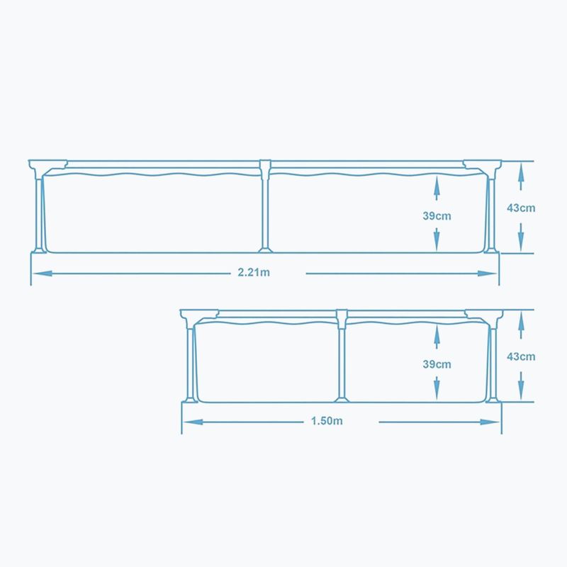 Fémvázas medence Bestway Steel Pro Pool 221 cm kék 5