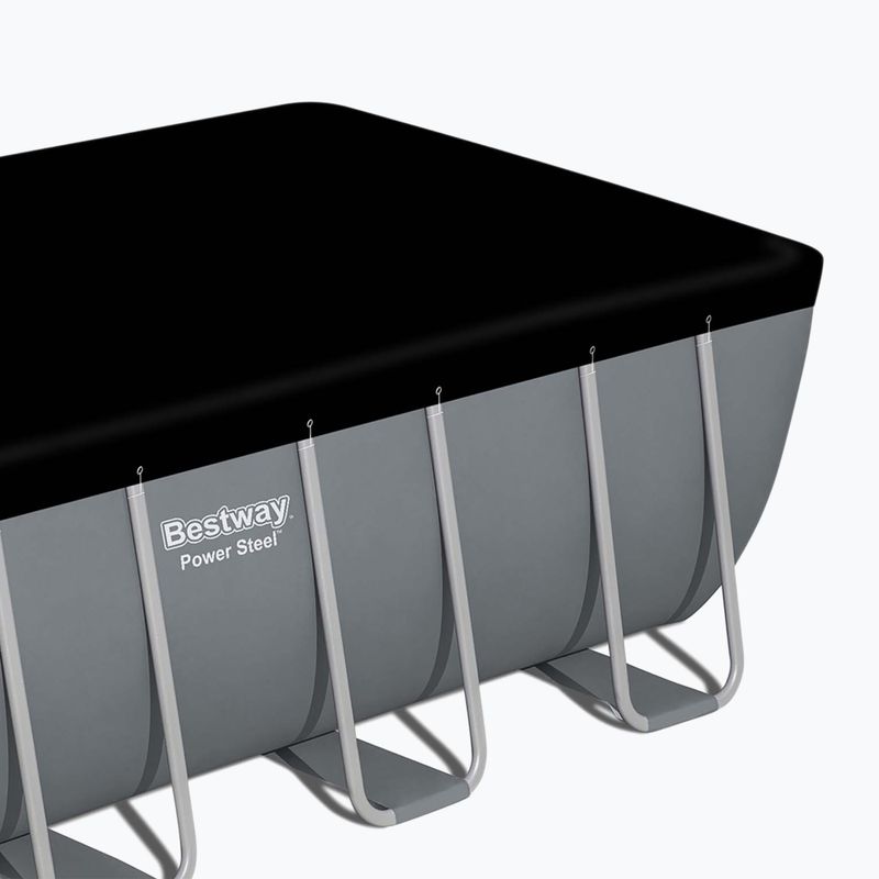 Fémvázas medence Bestway Power Steel Rectangular Pool Set 56466N 549 x 274 cm sötétszürke 4