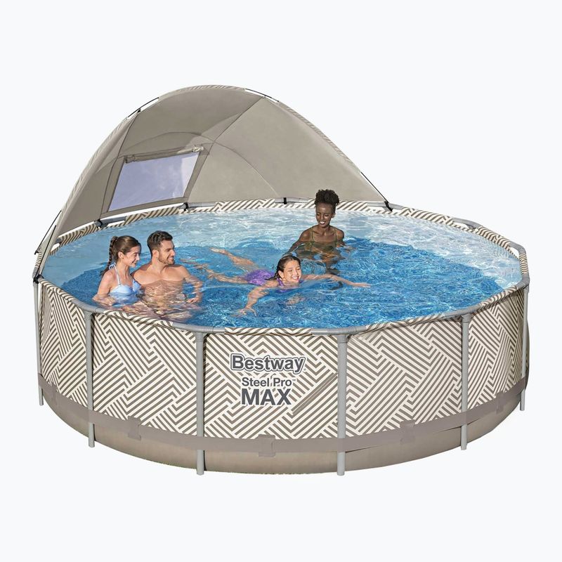 Fémvázas medence Bestway Steel Pro Max Pool Set 396 x 107 cm bézs 4