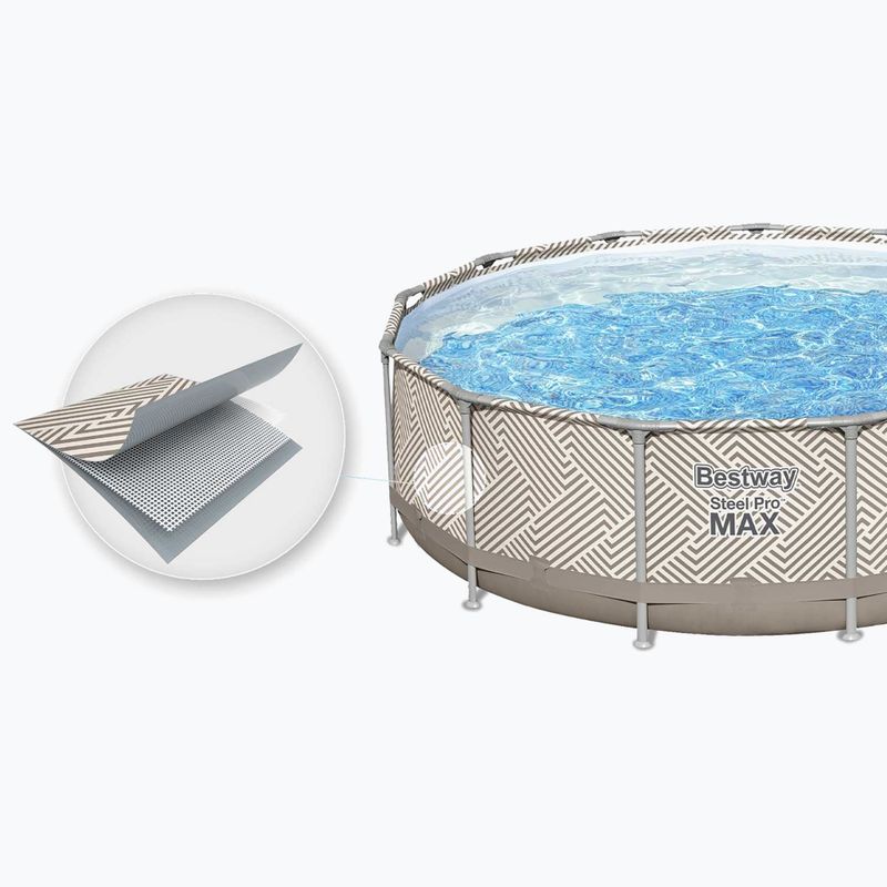 Fémvázas medence Bestway Steel Pro Max Pool Set 396 x 107 cm bézs 6