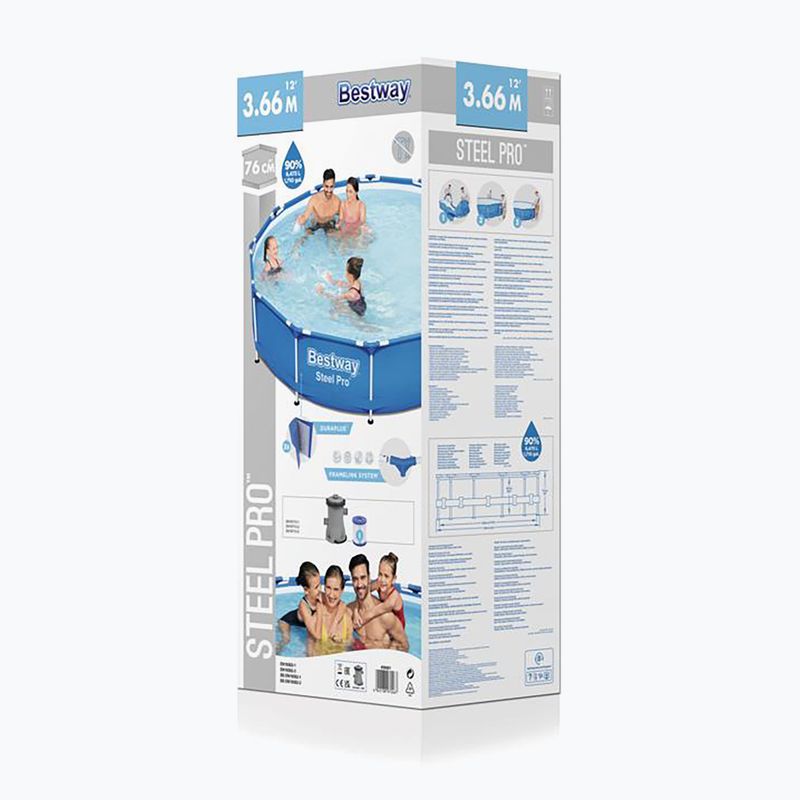 Bestway Steel Pro úszómedence kék 56681 2