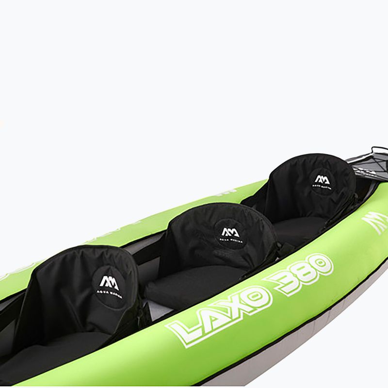 Aqua Marina Laxo rekreációs kajak 12'6" zöld 3 személyes felfújható kajak 4