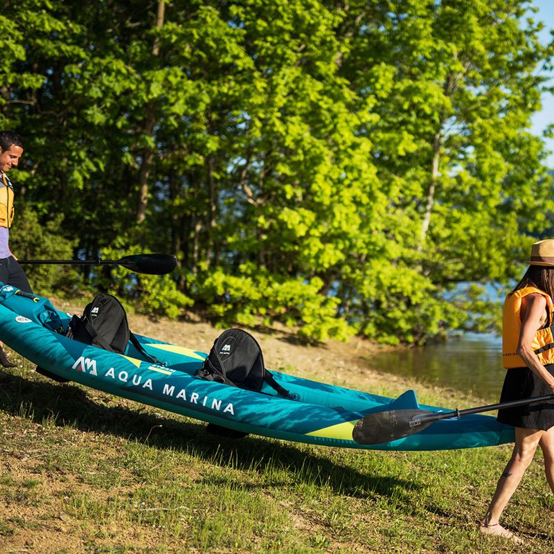 2 személyes felfújható kajak 13'6  AquaMarina Versatile / Whitewater kajak kék Steam-412 12