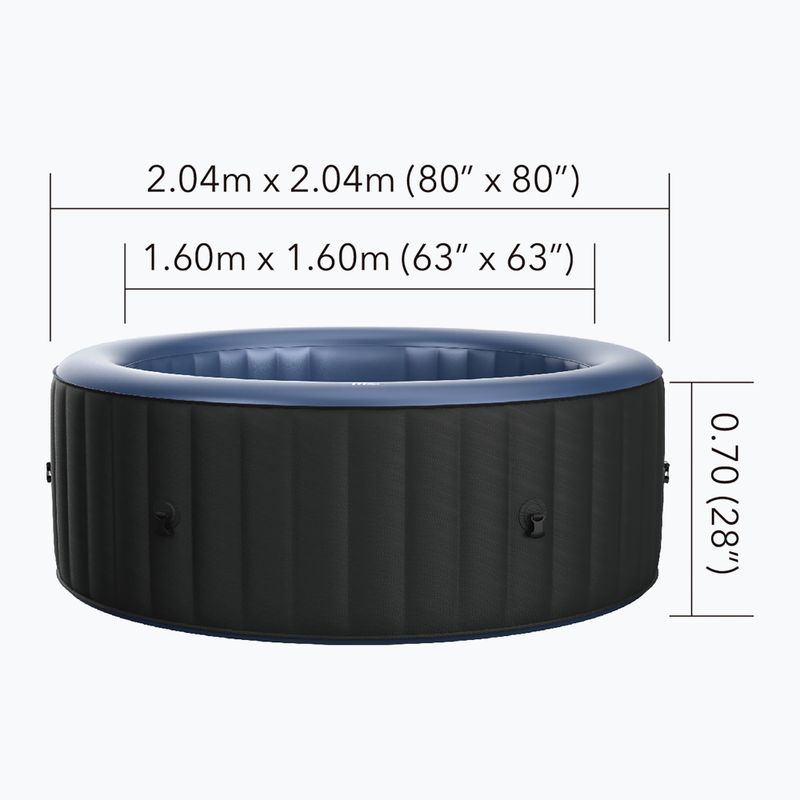 Medence hidromasszázsal 6 személyes MSpa Comfort Bergen szürke antracit szürke 12