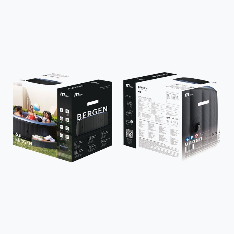 Medence hidromasszázsal 6 személyes MSpa Comfort Bergen szürke antracit szürke 13