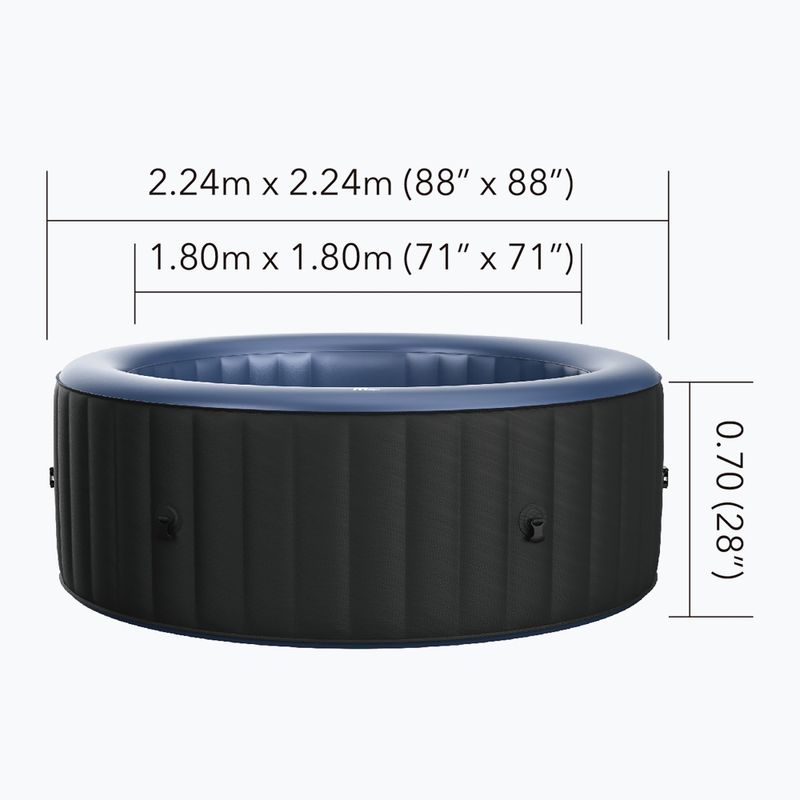 Jacuzzi 8 személyes MSpa Comfort Bergen szürke antracit szürke 12