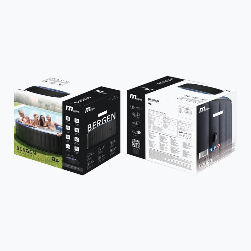 Medence hidromasszázsal 8 személyes MSpa Comfort Bergen szürke antracit szürke 13