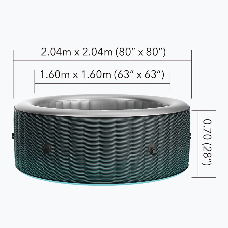 Medence hidromasszázsal 6 személyes MSpa Comfort Starry Starry szürke antracit 16