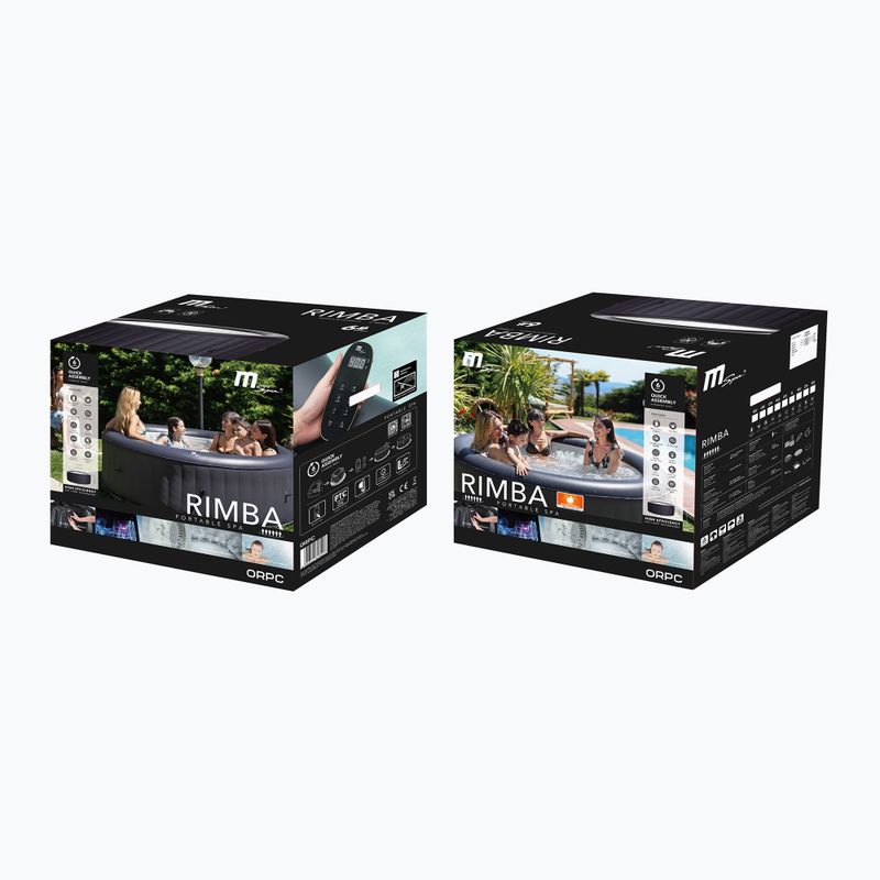 Medence hidromasszázsal 6 személyes MSpa Urban Rimba grafit 17