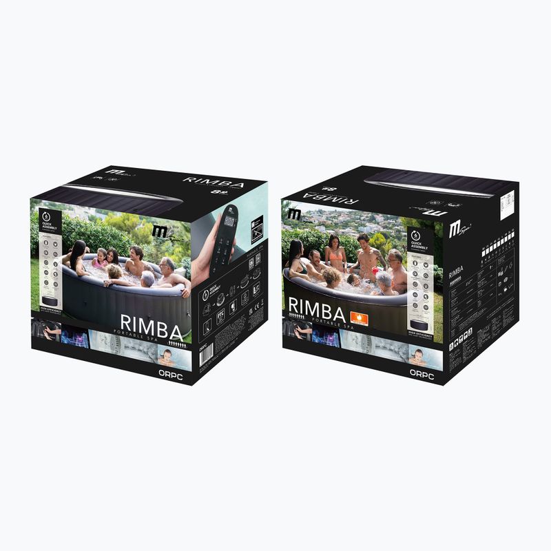 Medence hidromasszázsal 8 személyes MSpa Urban Rimba Max grafit 17