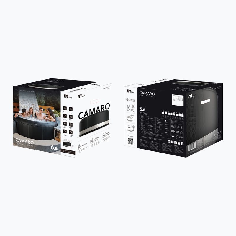 Medence hidromasszázsal 6 személyes MSpa Premium Super Camaro fekete 15