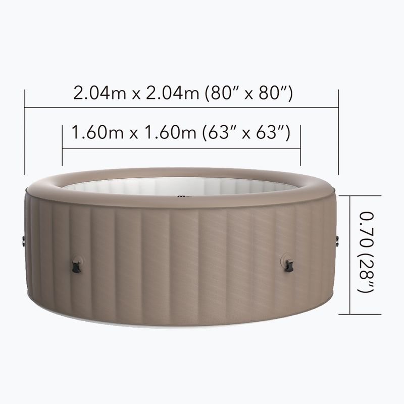 Medence hidromasszázsal MSpa Urban Bristol mokka 6 személyes 17