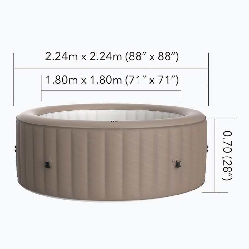 Medence hidromasszázsal 8 fős MSpa Urban Bristol Max mokka 17