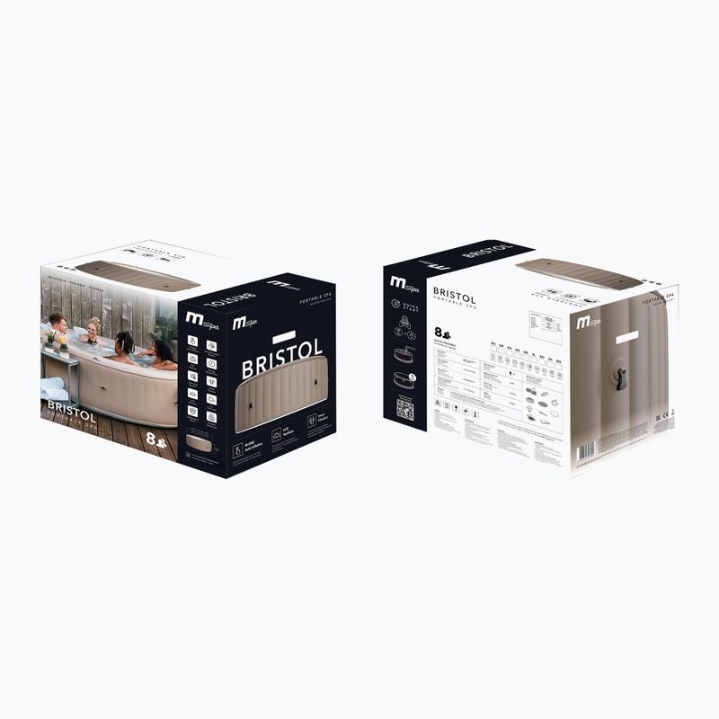 Medence hidromasszázsal 8 fős MSpa Urban Bristol Max mokka 18
