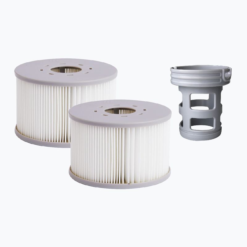 Medence hidromasszázsal 6 személyes MSpa Frame Oslo hűvös szürke 13