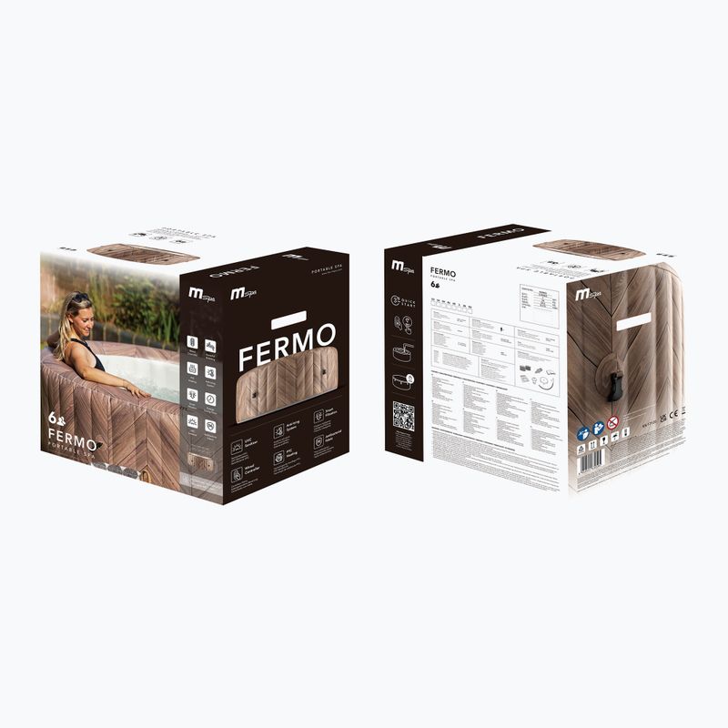 Medence hidromasszázsal 6 személyes MSpa Comfort Fermo Fermo fa szemcsés 13