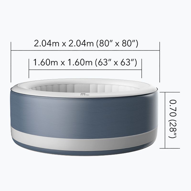 Medence hidromasszázsal 6 személyes MSpa Premium Vento vanília 15