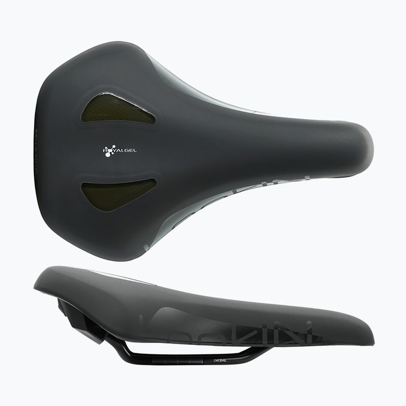 Férfi gél kerékpár nyereg Selle Royal Lookin Basic Moderate 60st. fekete A237HR0A08014 6
