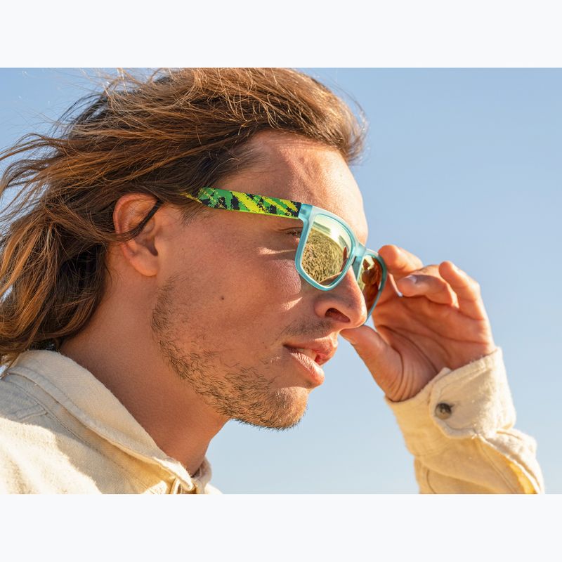 Napszemüveg Aztron Blitz green/teal/blacktortoise/polarized silver blue mirror/grey 7