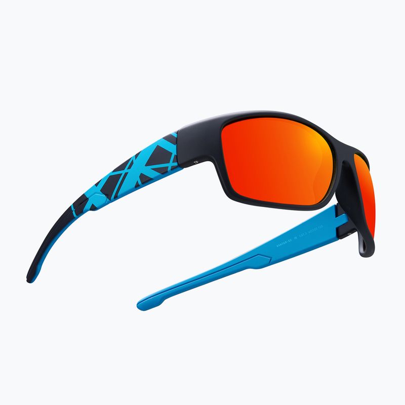 Napszemüveg Aztron Avatar-X2 matt black/gloss blue/polarized sahara red mirror/brown 4
