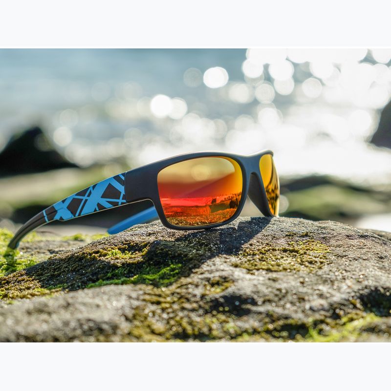 Napszemüveg Aztron Avatar-X2 matt black/gloss blue/polarized sahara red mirror/brown 6