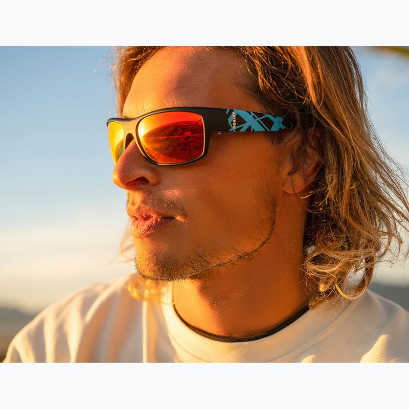Napszemüveg Aztron Avatar-X2 matt black/gloss blue/polarized sahara red mirror/brown 9