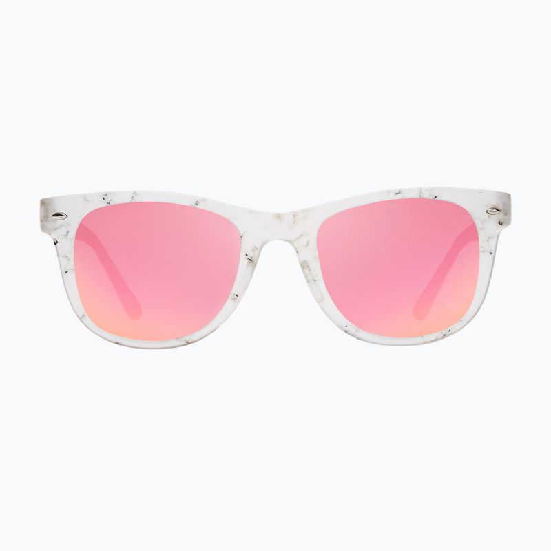 Napszemüveg Aztron Party white marble print/polarized rose pink mirror/brown 2