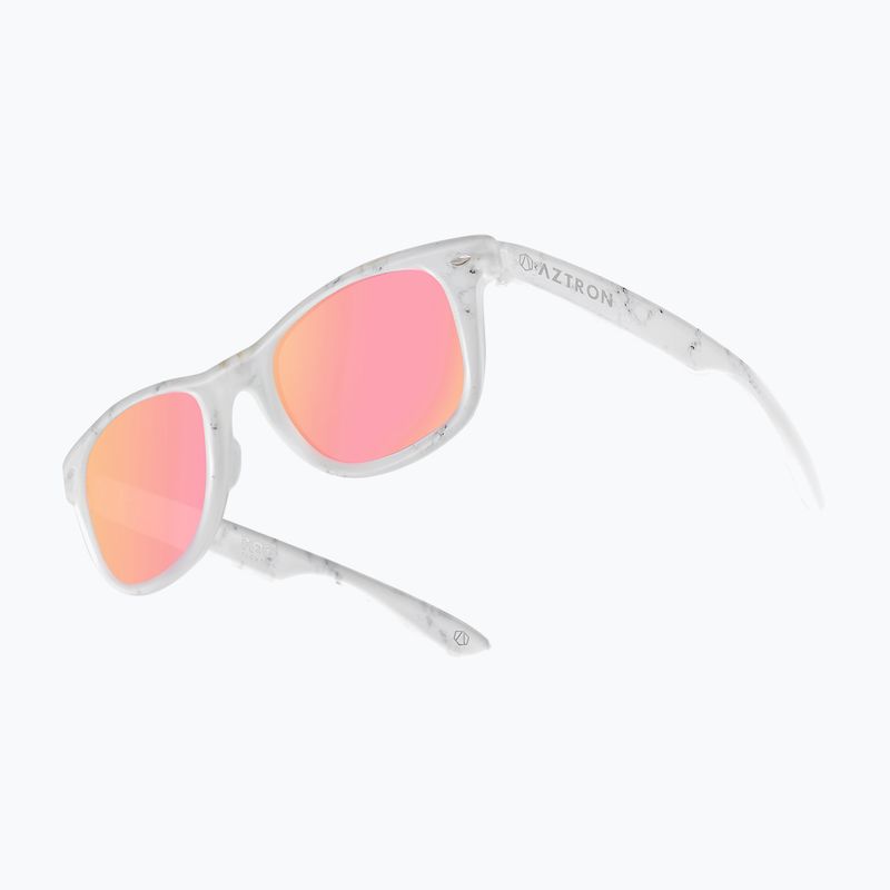 Napszemüveg Aztron Party white marble print/polarized rose pink mirror/brown 4