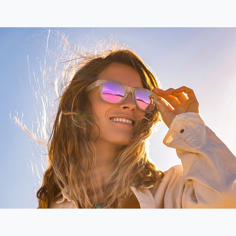 Napszemüveg Aztron Party white marble print/polarized rose pink mirror/brown 6