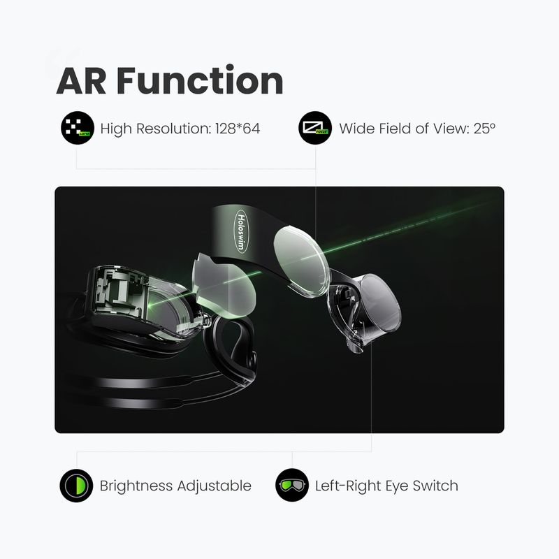 Holoswim 2 Pro AR Smart Smart mély égbolt fekete úszószemüveg 15