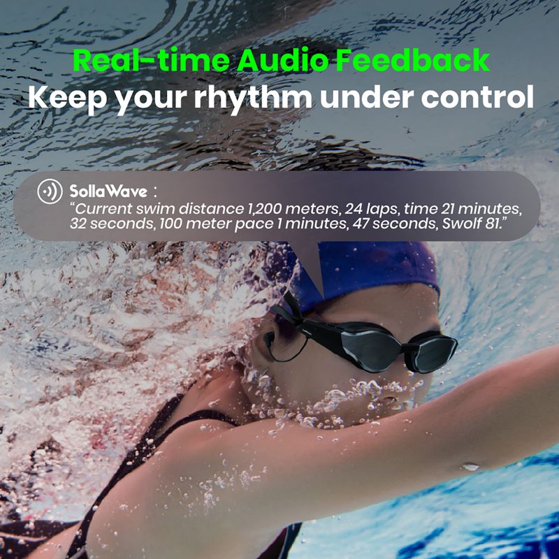 Úszószemüveg Holoswim Solla Wave AI Music silver 7