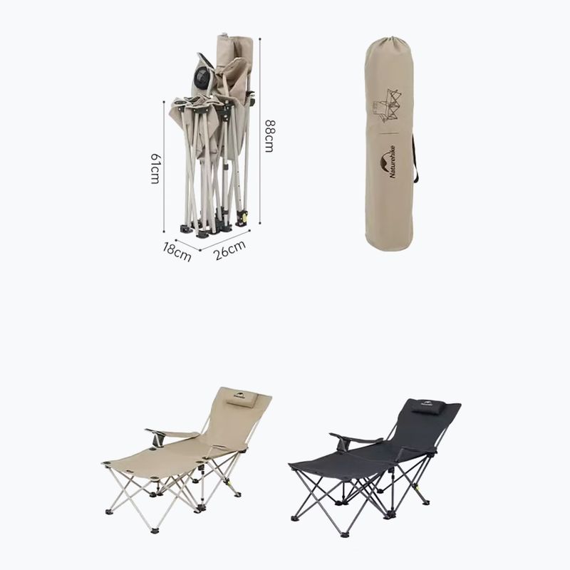 Kempingszék Naturehike Nightfall T05J black 2