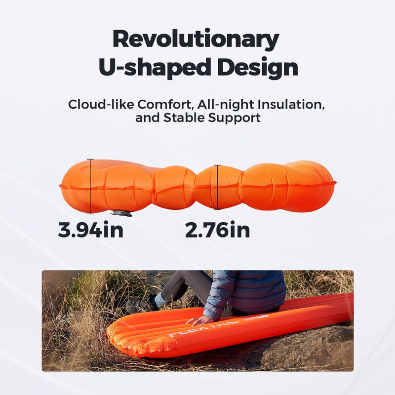 Flextail Zero R05 Mummy narancssárga felfújható matrac 7