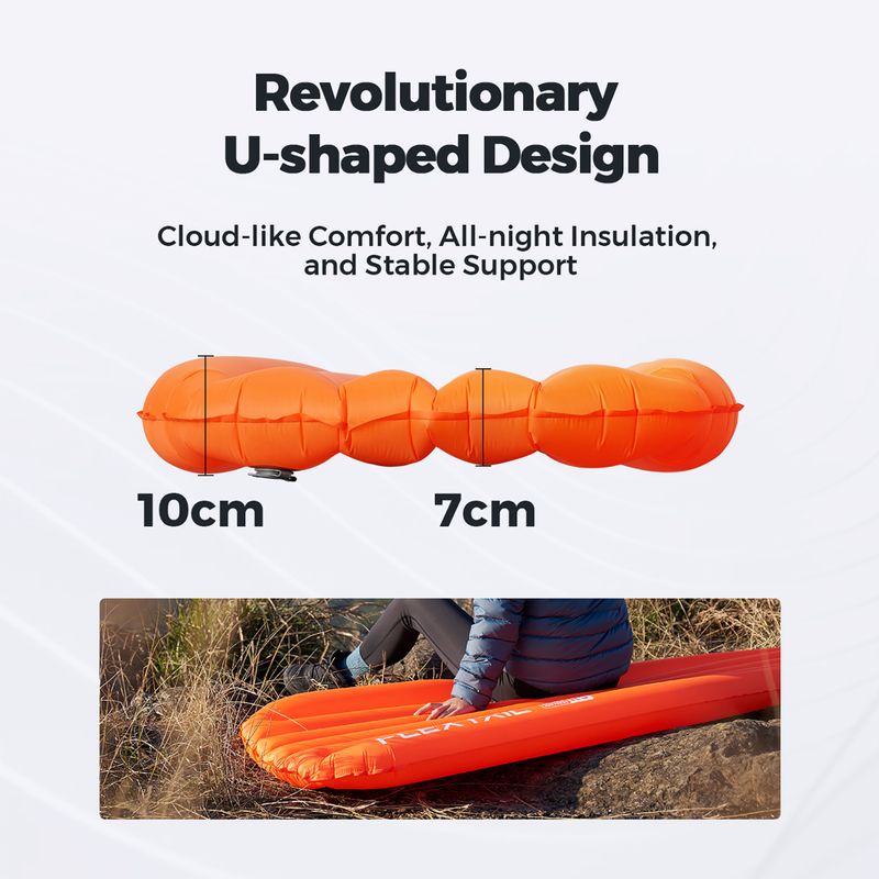 Flextail Zero R05 Mummy narancssárga felfújható matrac 8