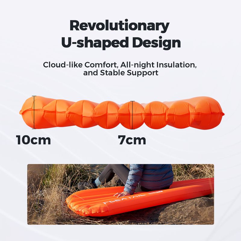 Flextail Zero R05 normál narancssárga felfújható matrac 9