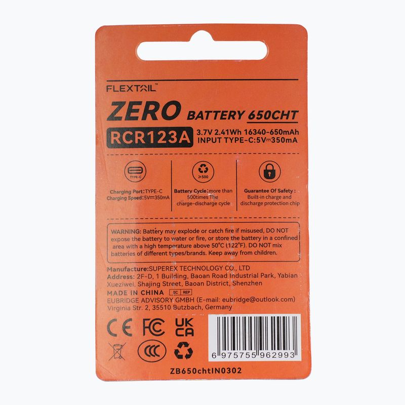 Akkumulátor FLEXTAIL Zero 650 Cht orange 5