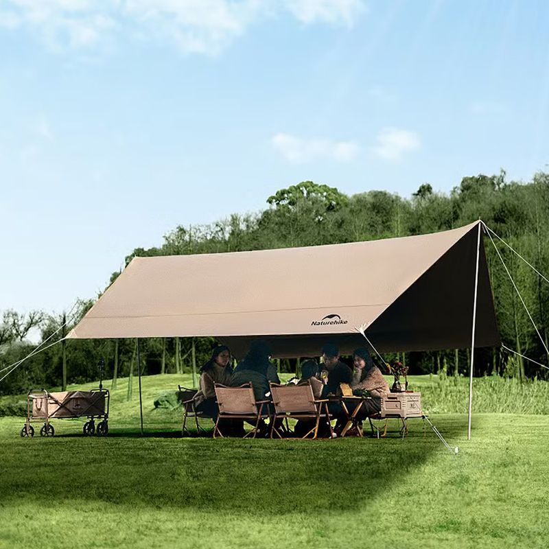 Tarp Naturehike Sky Lite Vinyl Hexagon L khaki színű ponyvaponyva 2