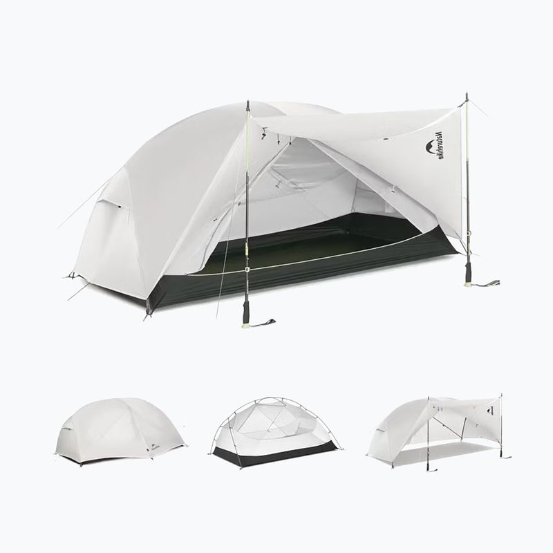 2 személyes trekking sátor Naturehike Mongar Pro 2 20D light grey