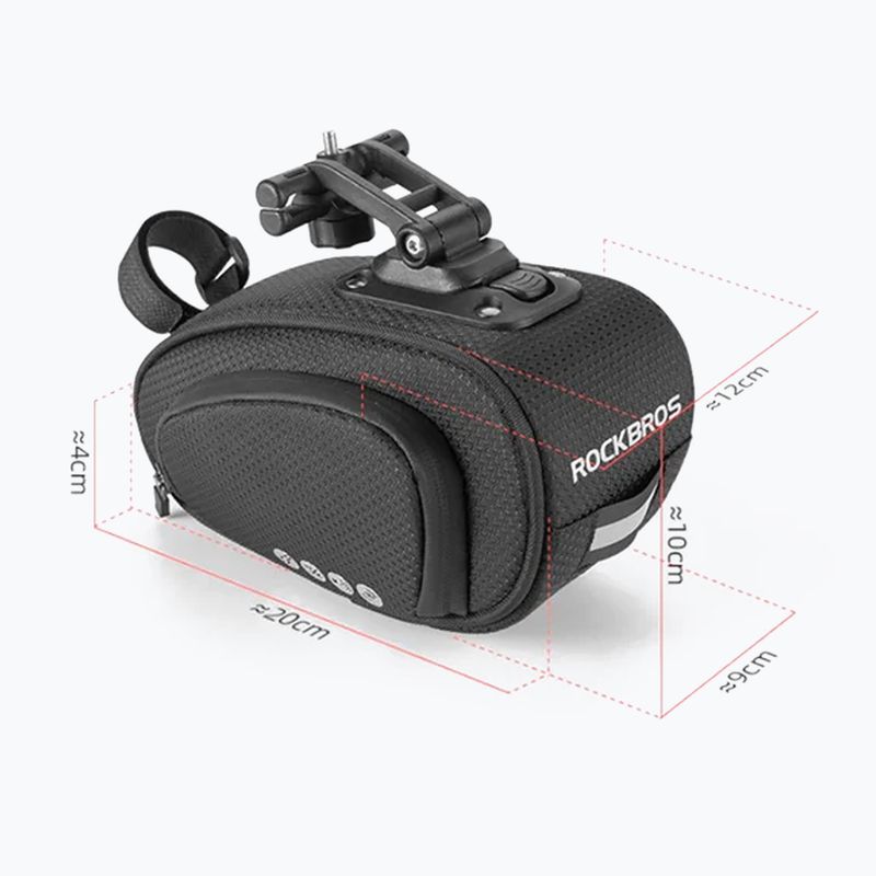Rockbros C40 1.2 l kerékpáros táska a nyereg alatt Rockbros C40 1.2 l fekete 2
