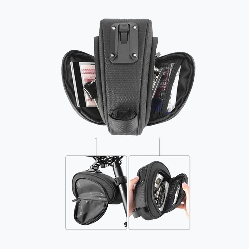 Rockbros C40 1.2 l kerékpáros táska a nyereg alatt Rockbros C40 1.2 l fekete 4