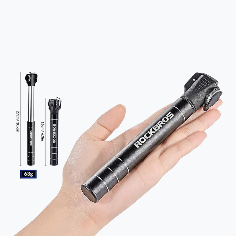 Rockbros kerékpár pumpa JG-1040B 100psi fekete 2