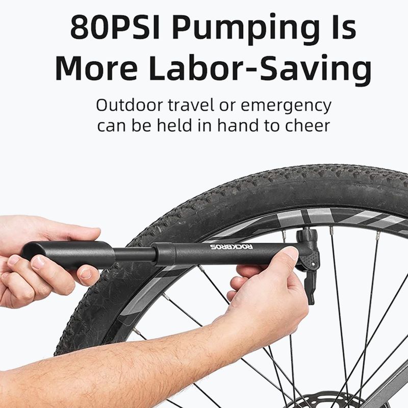 Rockbros kerékpárpumpa 42520001 80psi fekete 3