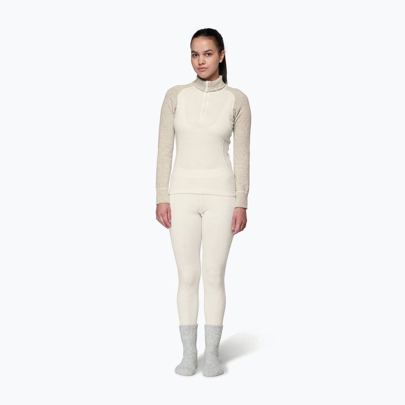 Női Termoaktiv pulóver Devold Duo Active Merino 205 Zip Neck raw white 2