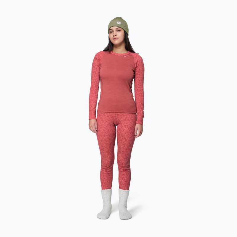 Női Termoaktiv pulóver Devold Duo Active Merino 205 marsala 2