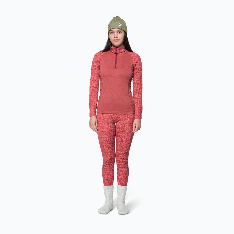 Női Termoaktiv pulóver Devold Duo Active Merino 205 Zip Neck marsala 2
