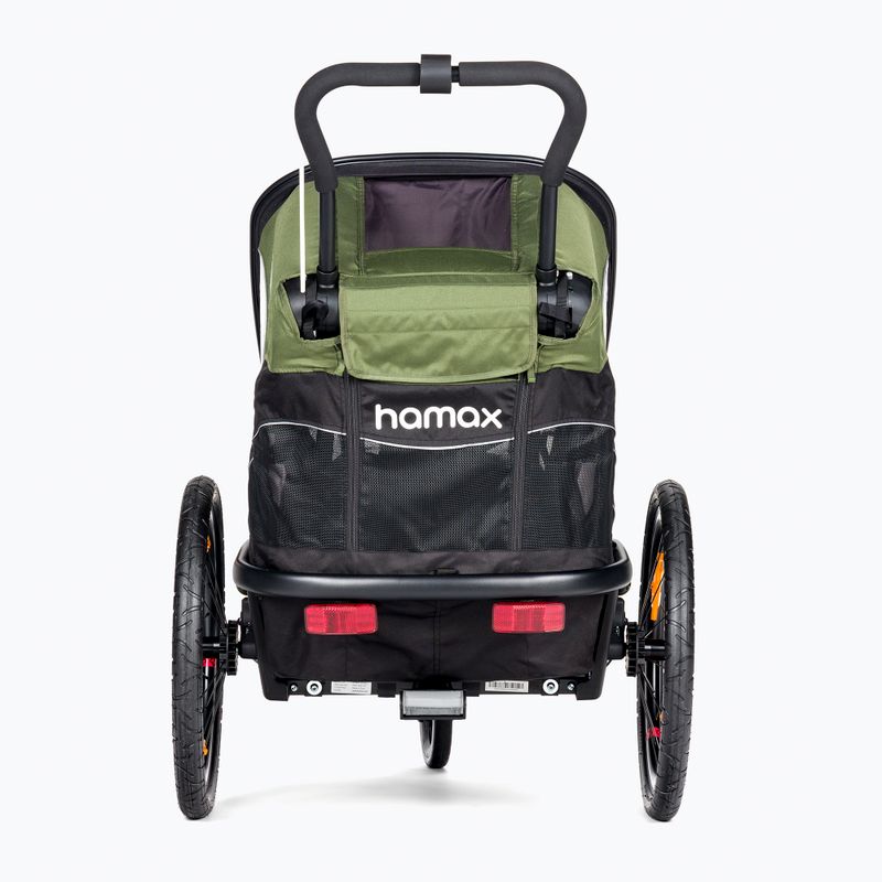 Hamax Outback együléses kerékpár utánfutó fekete/zöld 400063_HAM 3