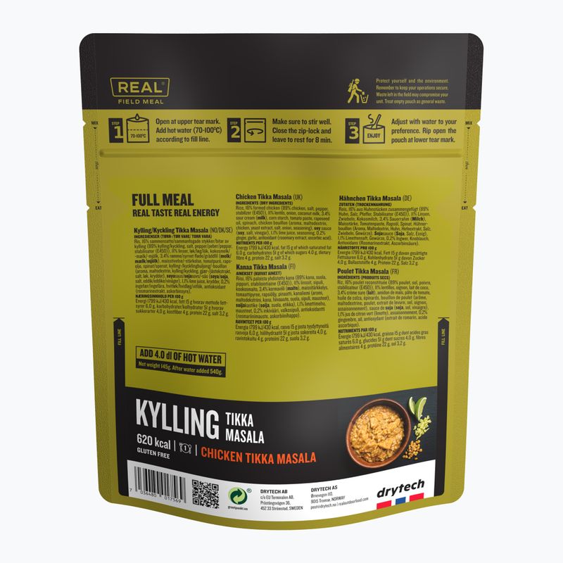 Fagyasztva szárított élelmiszer Real Turmat Chicken Tikka Masala 145 g 2